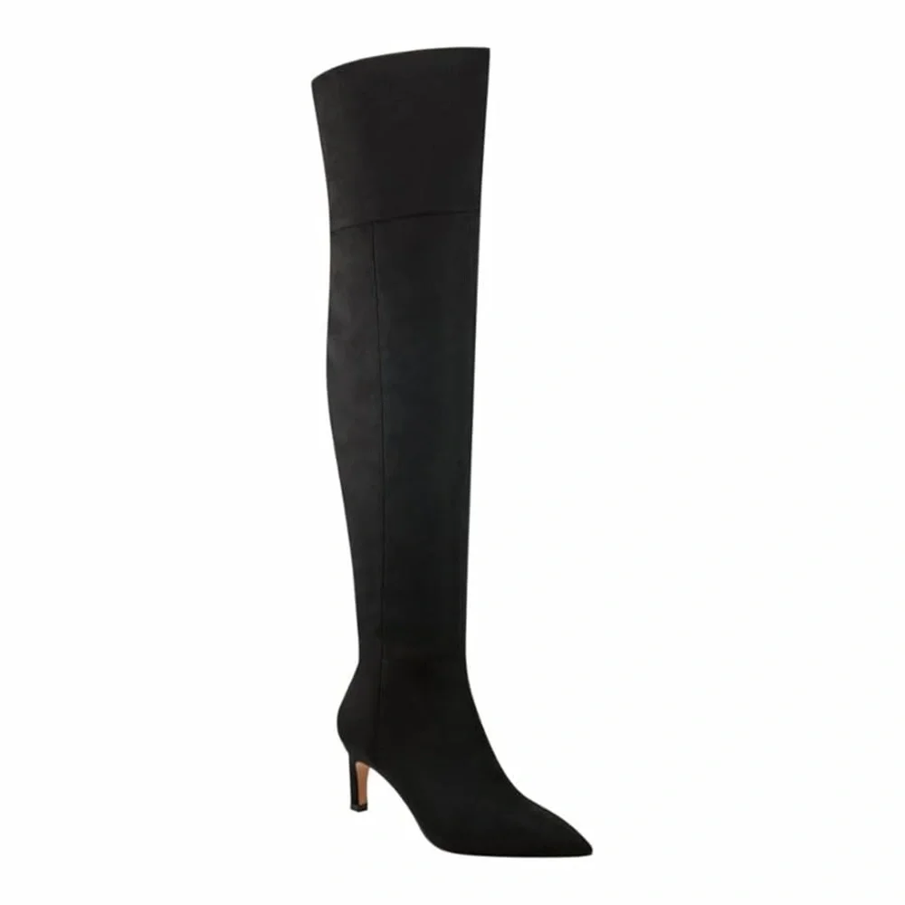 Marc Fisher LTD Women’s Qulie Black Over the Knee Boots 6M NWOB